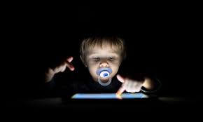 Child with screen addiction