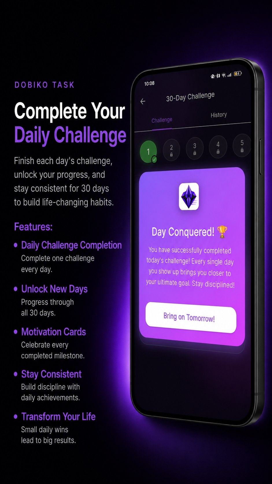 Dobiko Task Daily Challenge Completion